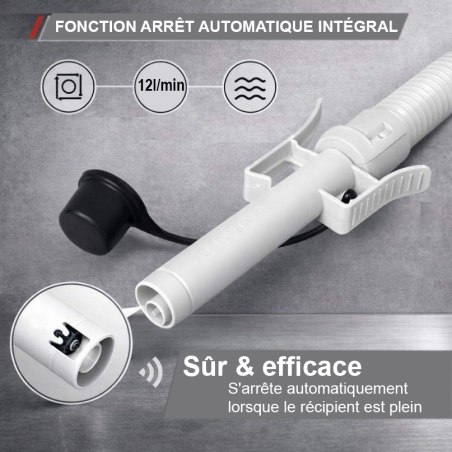 Pompe carburant électrique portable – Transfert rapide et sécurisé avec arrêt automatique