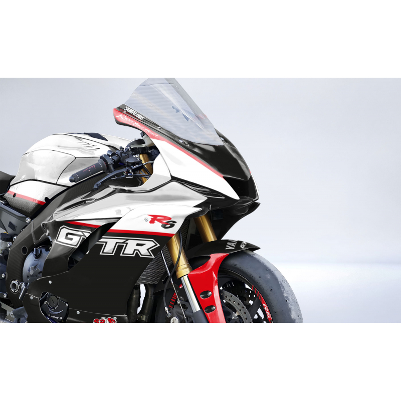 Kit déco personnalisable carénage racing Yamaha R6 2008/16 conversion 2017