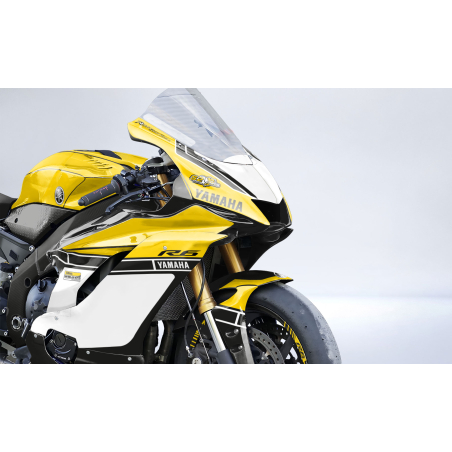 Kit déco personnalisable carénage racing Yamaha R6 2008/16 conversion 2017