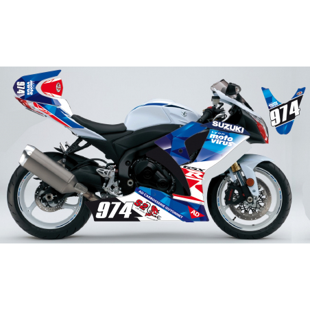 Kit déco personnalisable GSXR1000 Carénage complet + selle - 1
