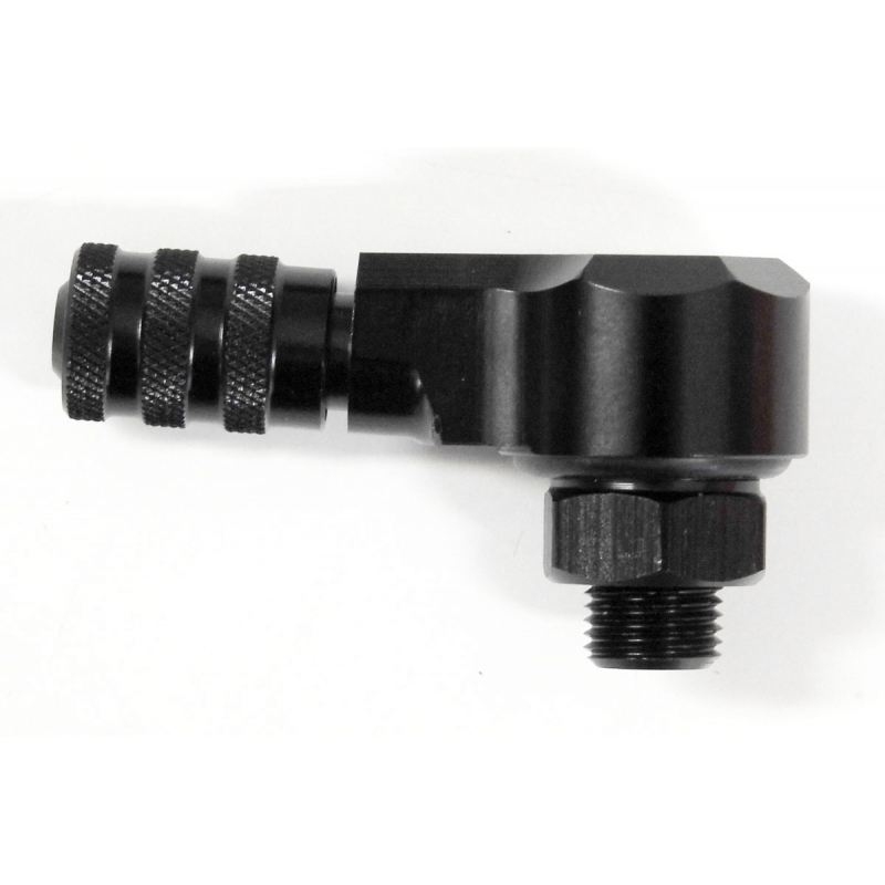 Valve coudée aluminium Noir