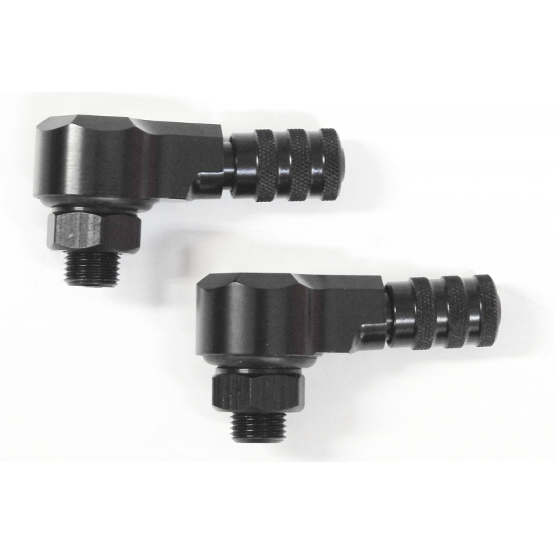 Valve coudée aluminium Noir