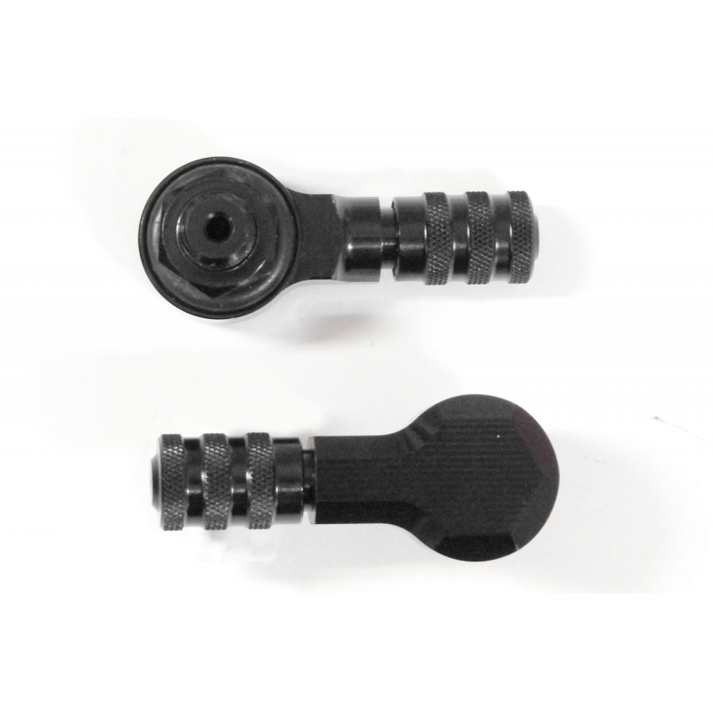 Valve coudée aluminium Noir