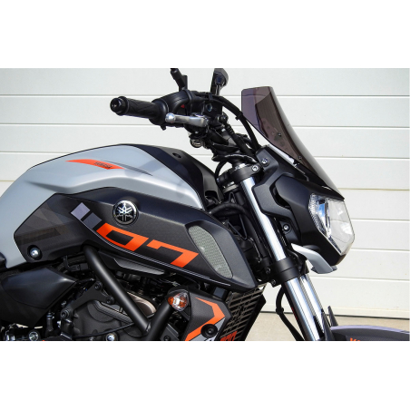 Bulle Saute-vent Noire Pour Yamaha MT07 (2014-2017) - Neuf, SMB Moto Parts, Fabriqué En France