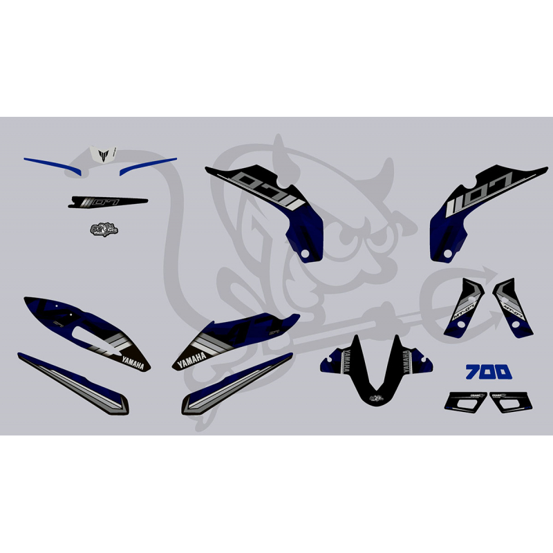 Yamaha MT07 Decals set kit ICE BLUE