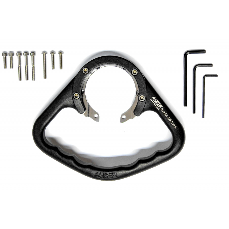 Poignée passager A-Sider 'Black Edition' sur réservoir pour Triumph / MV Agusta / Aprilia