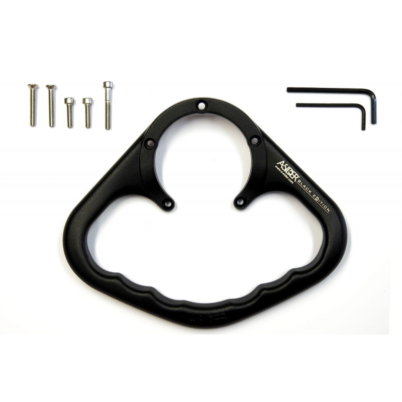Poignée passager A-Sider 'Black Edition'  sur réservoir pour motos SUZUKI a bouchon 5 vis