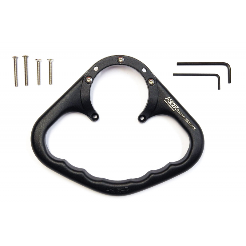 Poignée passager A-Sider Black Edition sur réservoir pour motos Suzuki avec bouchon de réservoir à 7 vis