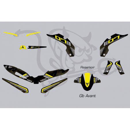 Night Fluo decals set for Yamaha MT07 (2018 on) - 3