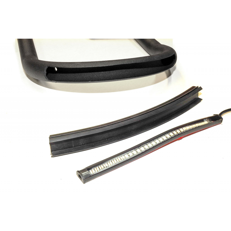 Vintage curved up frame loop with LED tail light strip