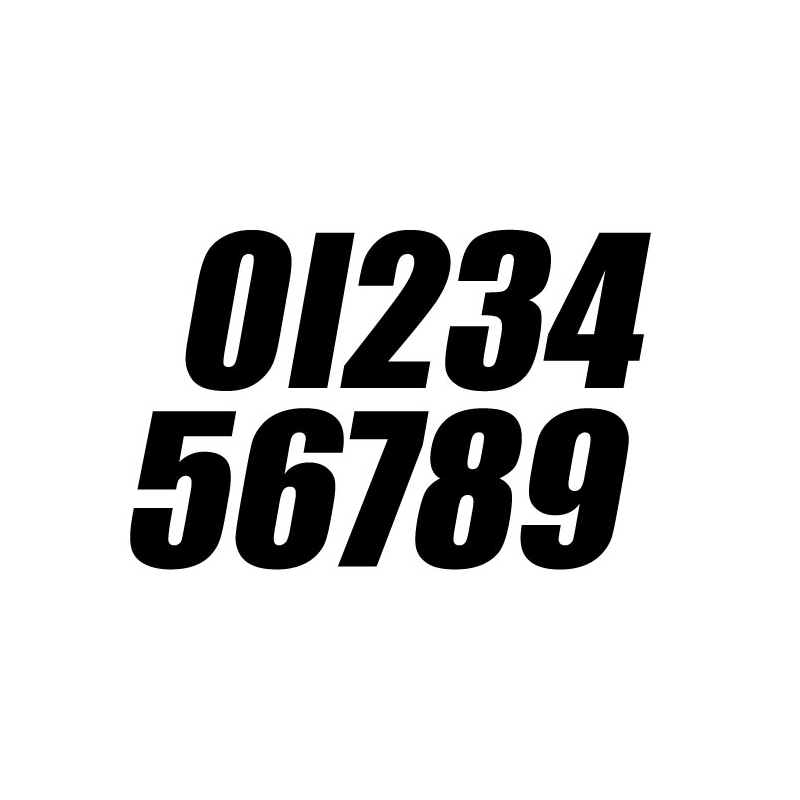 motorbike race number black