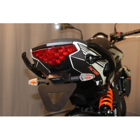 Kawasaki ER6 black aluminium Specific License plate support  - 3