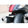 Suzuki HAYABUSA 1340 black aluminium Specific License plate support  - 1