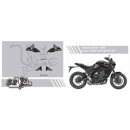 YAMAHA MT09 Iwata Decals set
