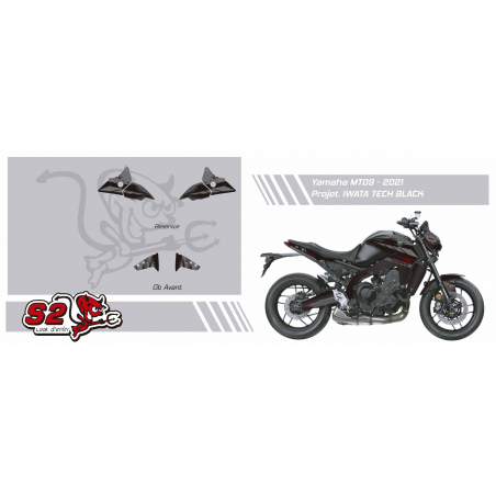 YAMAHA MT09 Iwata Decals set